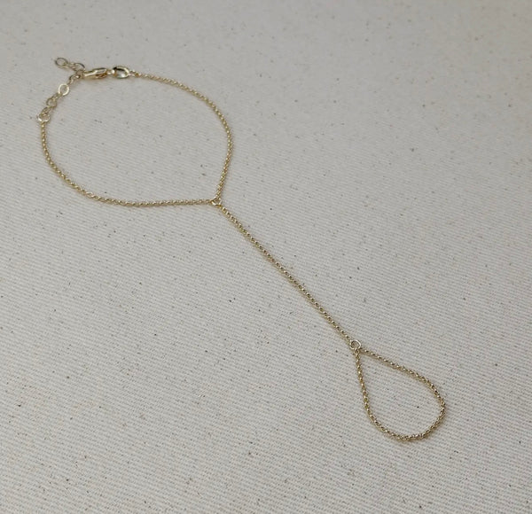 18K Gold Filled Rolo Link Hand Chain