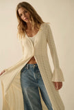 Tatum Trumpet Sleeve Duster Cardigan