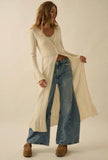 Tatum Trumpet Sleeve Duster Cardigan