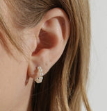 18K Gold Filled Pearl Hoop