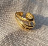 18K Gold Filled 3 Line Ear Cuff