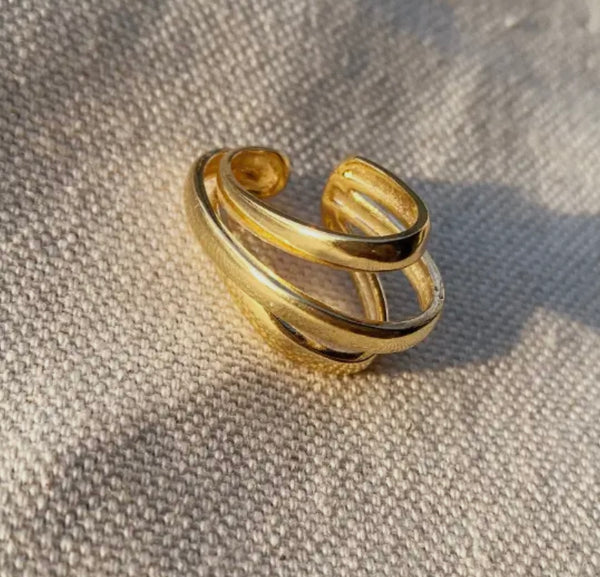 18K Gold Filled 3 Line Ear Cuff