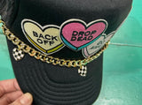 Checkered Heart Trucker Hat Chain