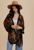 Phoenix Velvet Burnout Kimono