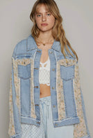 Savannah Floral Print Denim Shacket