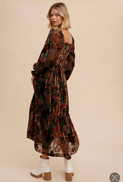 Rowan Velvet Burnout Dress Maverick James Rowan Velvet Burnout Dress Maverick James