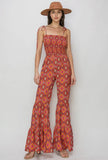 Dreamcatcher Smocked Flare Jumpsuit