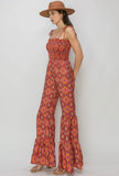 Dreamcatcher Smocked Flare Jumpsuit