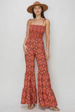 Dreamcatcher Smocked Flare Jumpsuit