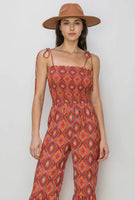 Dreamcatcher Smocked Flare Jumpsuit