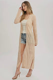 Cove Pointelle Knit Maxi Duster