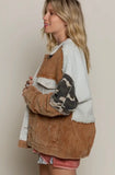 Atlas Corduroy Mixed Material Jacket