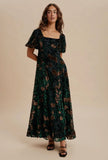 Adina Burnout Velvet Maxi Dress