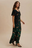 Adina Burnout Velvet Maxi Dress