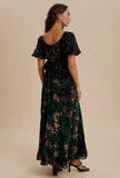Adina Burnout Velvet Maxi Dress