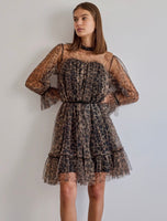 Twiggy Tulle Dress Leopard