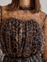 Twiggy Tulle Dress Leopard