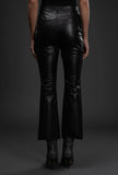 Jett High Waisted Cropped Faux Leather Flares