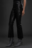 Jett High Waisted Cropped Faux Leather Flares