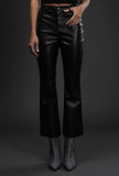 Jett High Waisted Cropped Faux Leather Flares