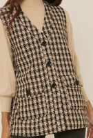 Cher Tweed Plaid Vest