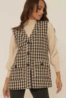 Cher Tweed Plaid Vest