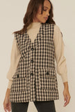 Cher Tweed Plaid Vest