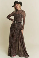 Van Etten Mock Neck Mesh Maxi