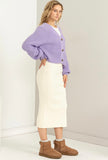 Dylan Ribbed High-Waist Midi Skirt