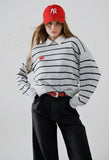 Emerson Striped Heart Sweater