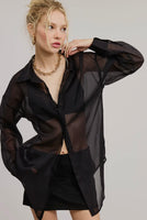Salem Oversized Sheer Blouse