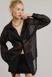 Salem Oversized Sheer Blouse