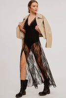 Lilith V-Neck Lace Bodysuit