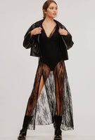 Lilith V-Neck Lace Bodysuit