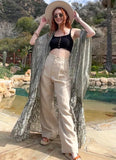 Giavanna Paisley Print Kimono (Olive)