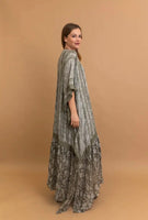 Giavanna Paisley Print Kimono (Olive)