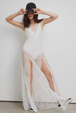 Lilith V-Neck Lace Bodysuit