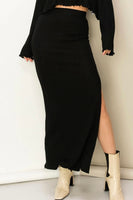 Cole Ribbed Knit Maxi Skirt